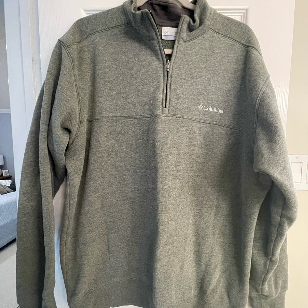 Columbia Men's Olive Zip-Up Sweater